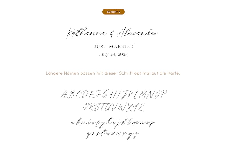 Just Married - Personalisierte Karte zur Hochzeit - Veredelt mit Herz und individuellem Text image 8