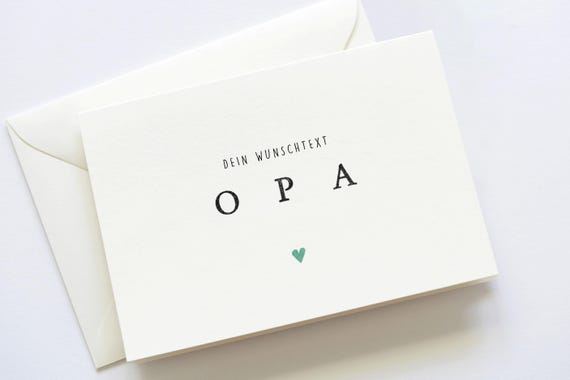 Personalisierte Karte für Opa - Klappkarte mit Wunschtext, Opa ist der Beste