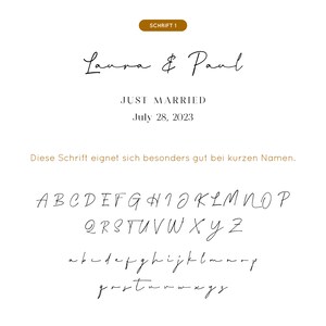 Just Married - Personalisierte Karte zur Hochzeit - Veredelt mit Herz und individuellem Text image 7