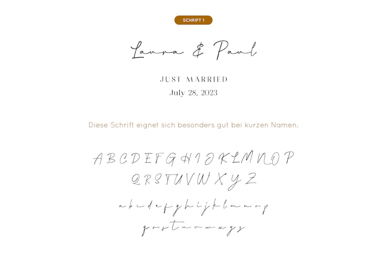 Just Married - Personalisierte Karte zur Hochzeit - Veredelt mit Herz und individuellem Text image 7