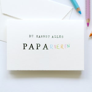 Papa kann alles... paparieren - Vatertag Karte, Papa kann alles reparien, Kindermund