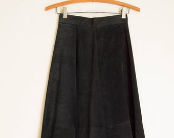 suede mini circle skirt