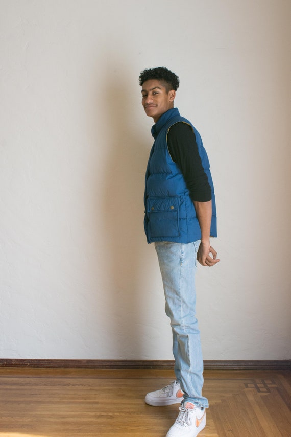 Eddie Bauer 70's/80's Goose Down Quilted Vest/ Me… - image 2
