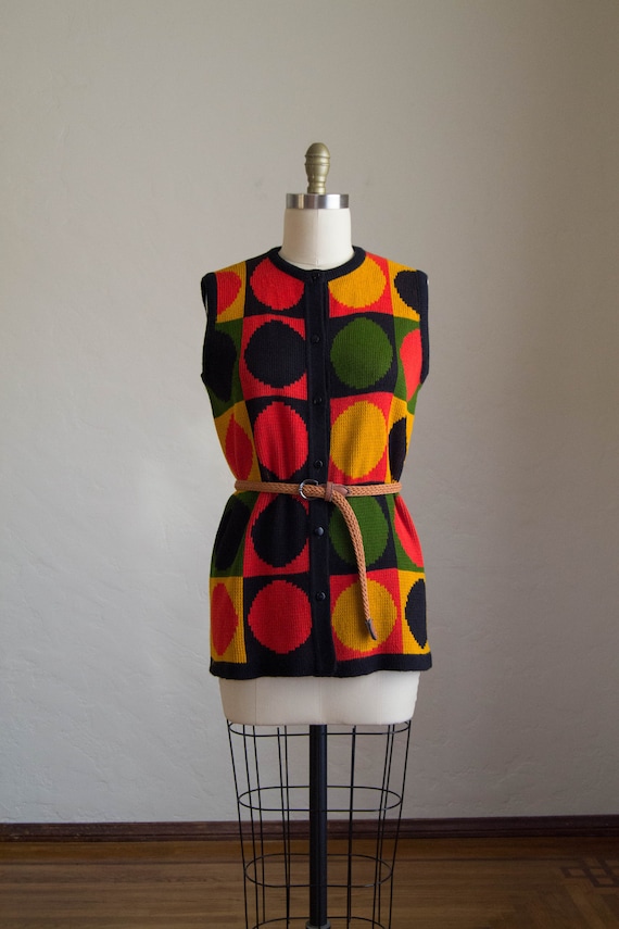 Vintage Sleeveless Sweater/ Groovy Vintage Sweater
