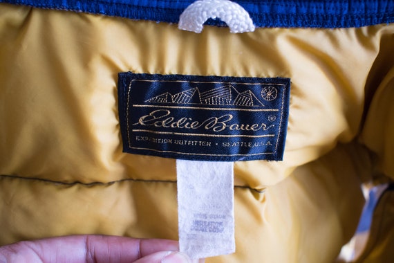 Eddie Bauer 70's/80's Goose Down Quilted Vest/ Me… - image 5