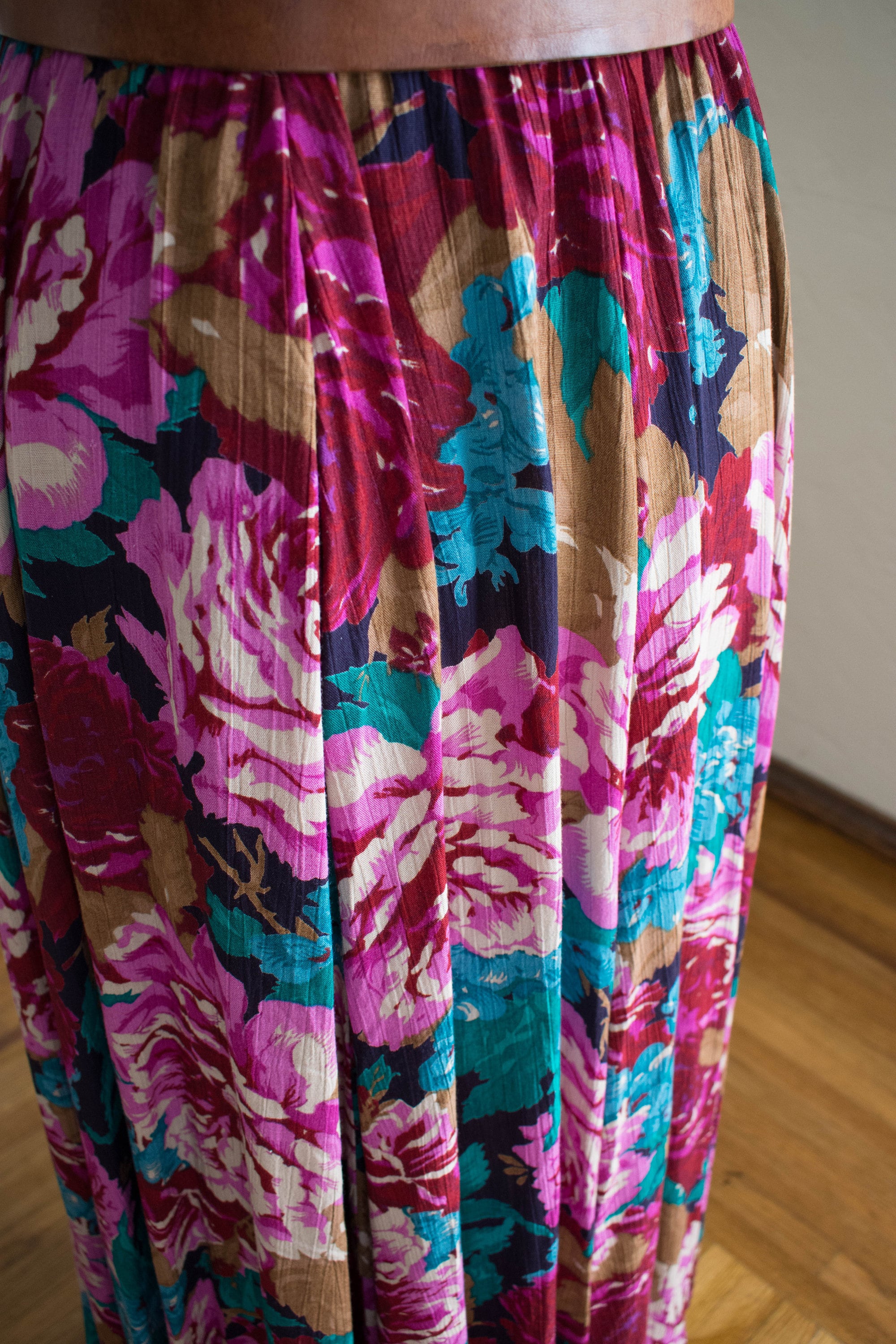 Flowy Floral Maxi Skirt/ Very Full Long Circle Skirt Etsy