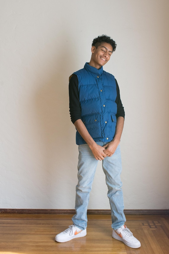Eddie Bauer 70's/80's Goose Down Quilted Vest/ Me… - image 1