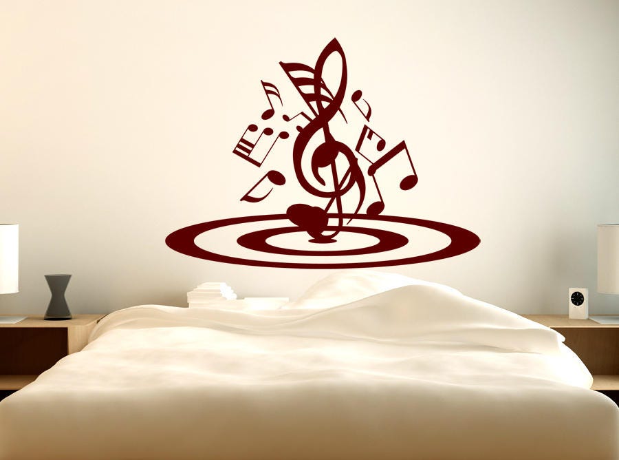 Music Note Wall Art Music Note Decorations Music Gift Decals Etsy