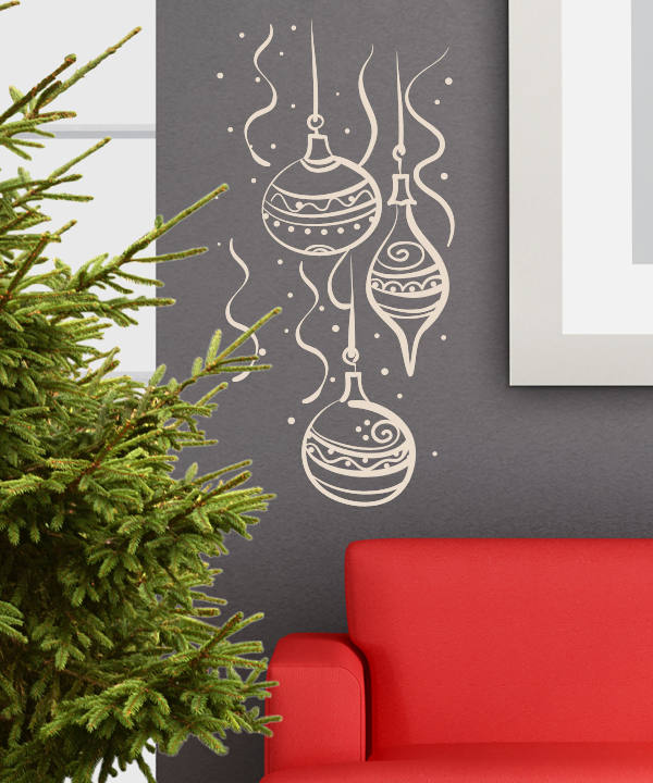 Christmas Window Decal Ornaments Stickers, Christmas Vinyl Window