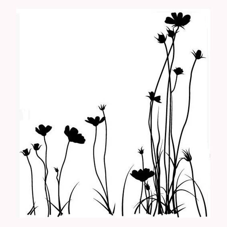shelf adhesive. Floral wall decals vinyl wall sticker flower wall decal floral wall decoration Wall decal Living Room stickers floral