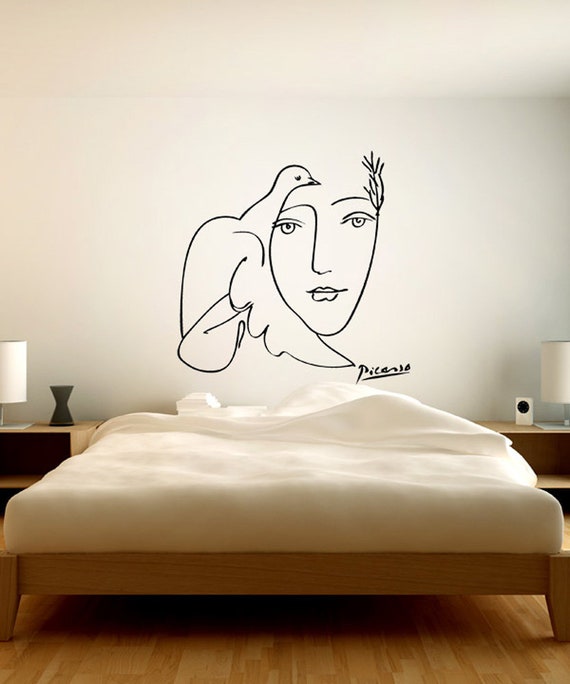 Pablo Picasso Wall Decal. Art Wall Stickers, Vinyl Art Wall Decal Pablo  Picasso Sticker, Art Wall Decoration. 