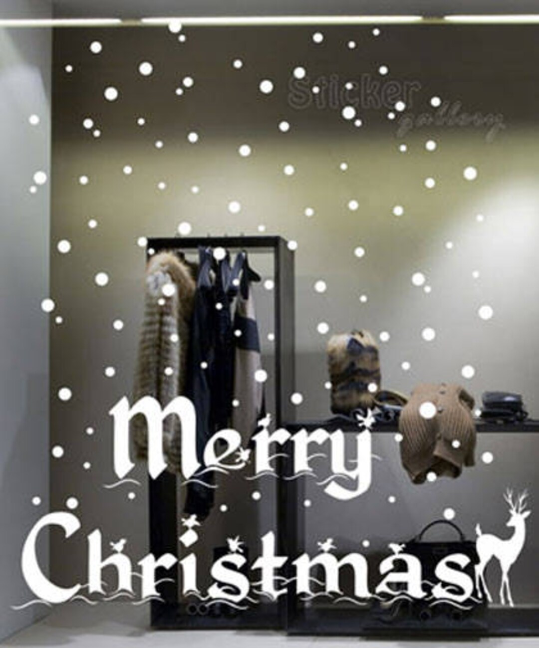 Merry Christmas Window Decal. Promotion Retail Display. 100 - Etsy UK