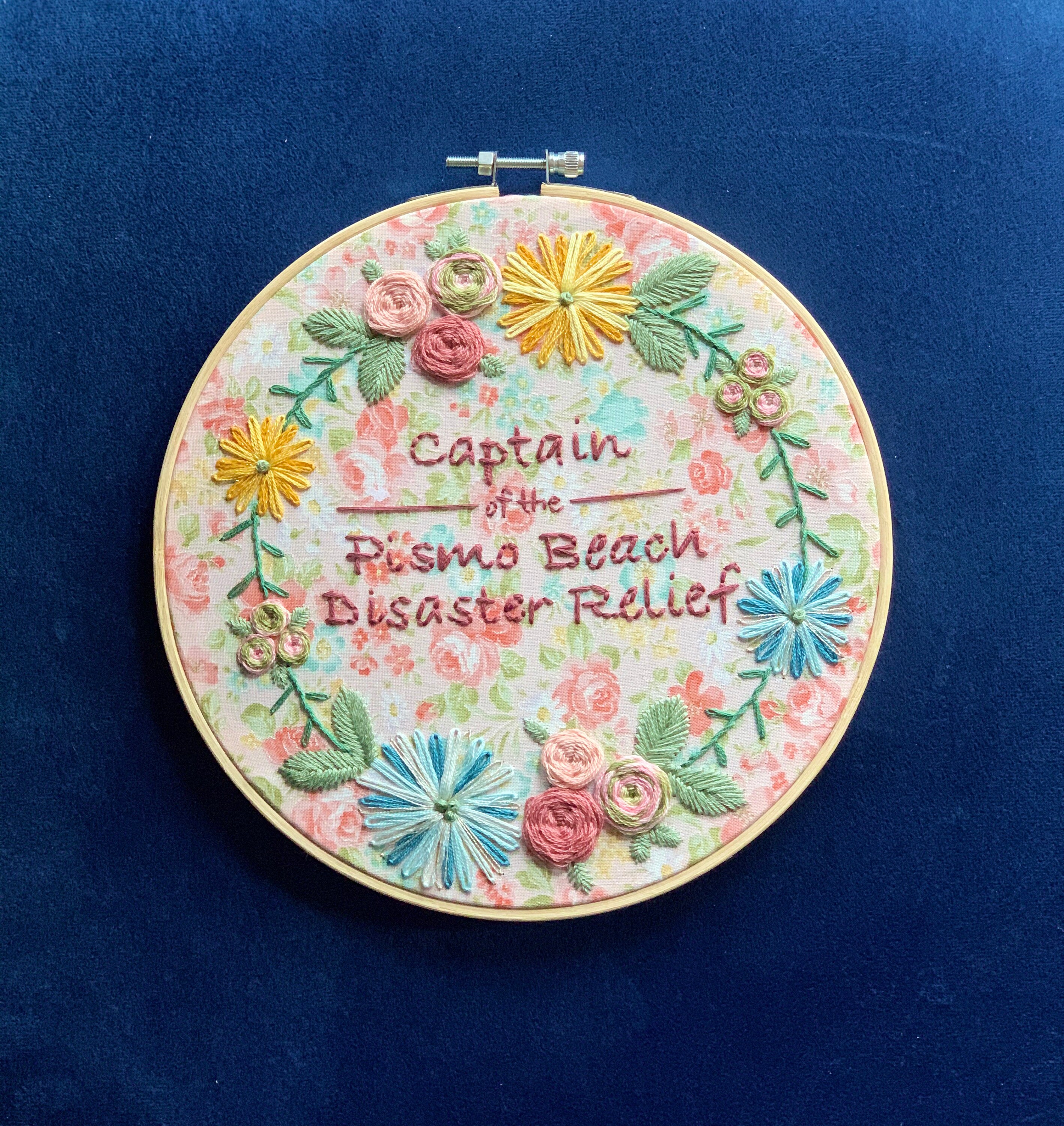 Captain Of The Pismo Beach Disaster Relief Clueless Embroidery | Etsy