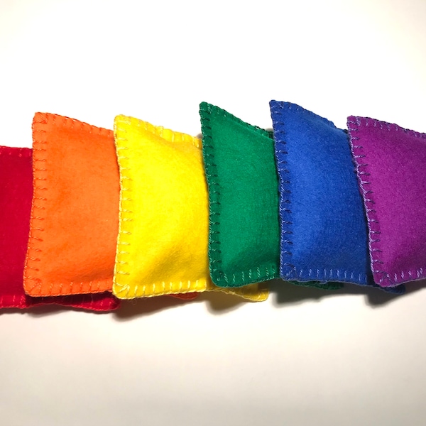 Waldorf Craft Kit Rainbow Wool Felt Beanbags