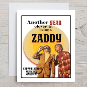 Carte d'anniversaire drôle pour homme, carte d'anniversaire homme, carte d'anniversaire drôle, carte d'anniversaire rétro, carte d'anniversaire gay, carte d'anniversaire petit ami