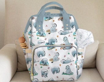 Diaper Bag Boy Eeyore Backpack Set Winnie the Pooh Diaper Bag Classic Pooh Welcome Baby Gift Winnie the Pooh Baby Shower Gift for Mom To Be
