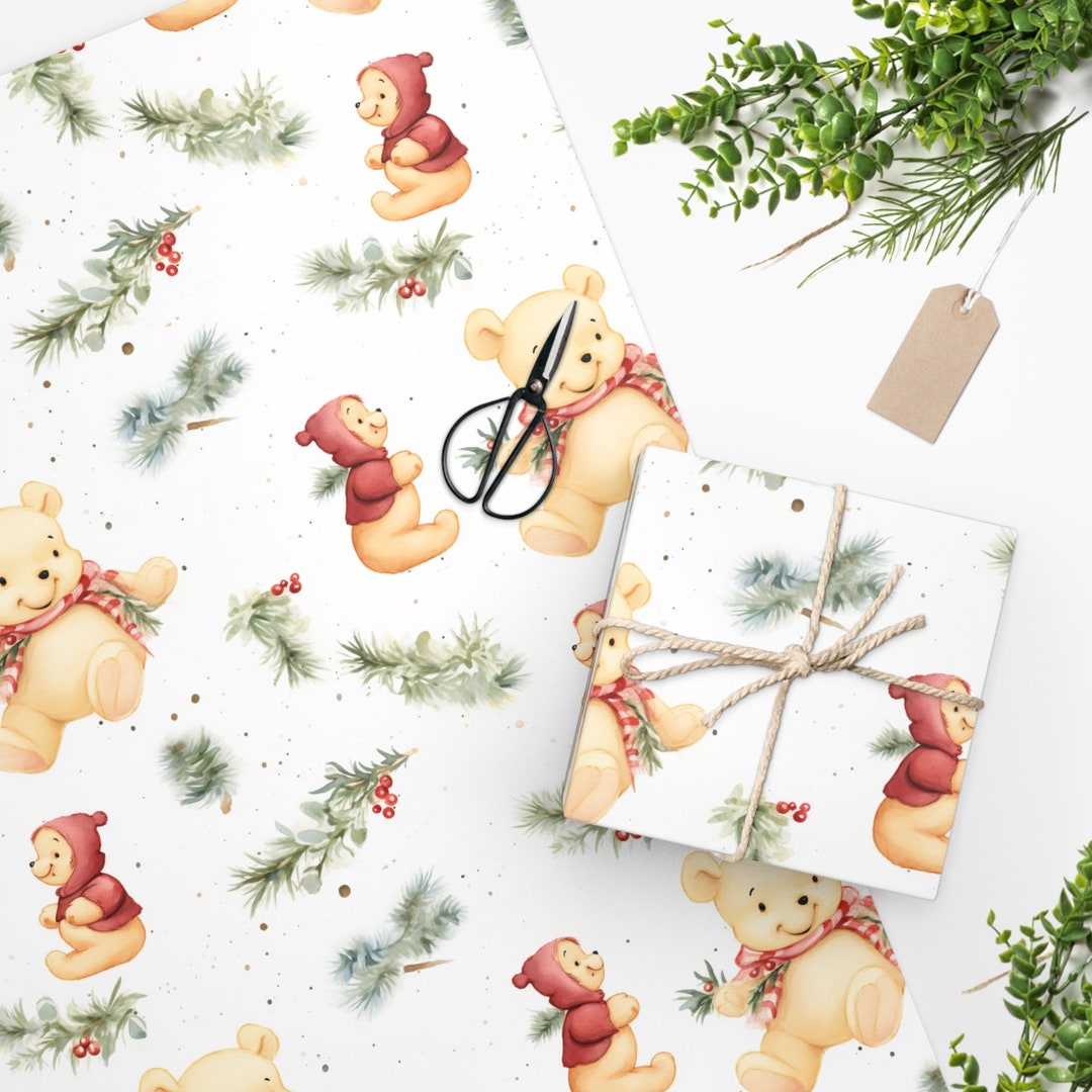 Winnie the Pooh Wrapping Paper Personalized Gift Wrap Roll Sheets for