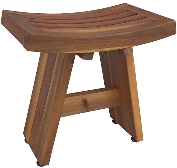 Teak Look Shower Bench/ Stool Asian Style Outdoor Etsy