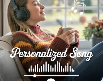 Canción personalizada, letras de música personalizadas, descarga digital MP3, hecha solo para ti