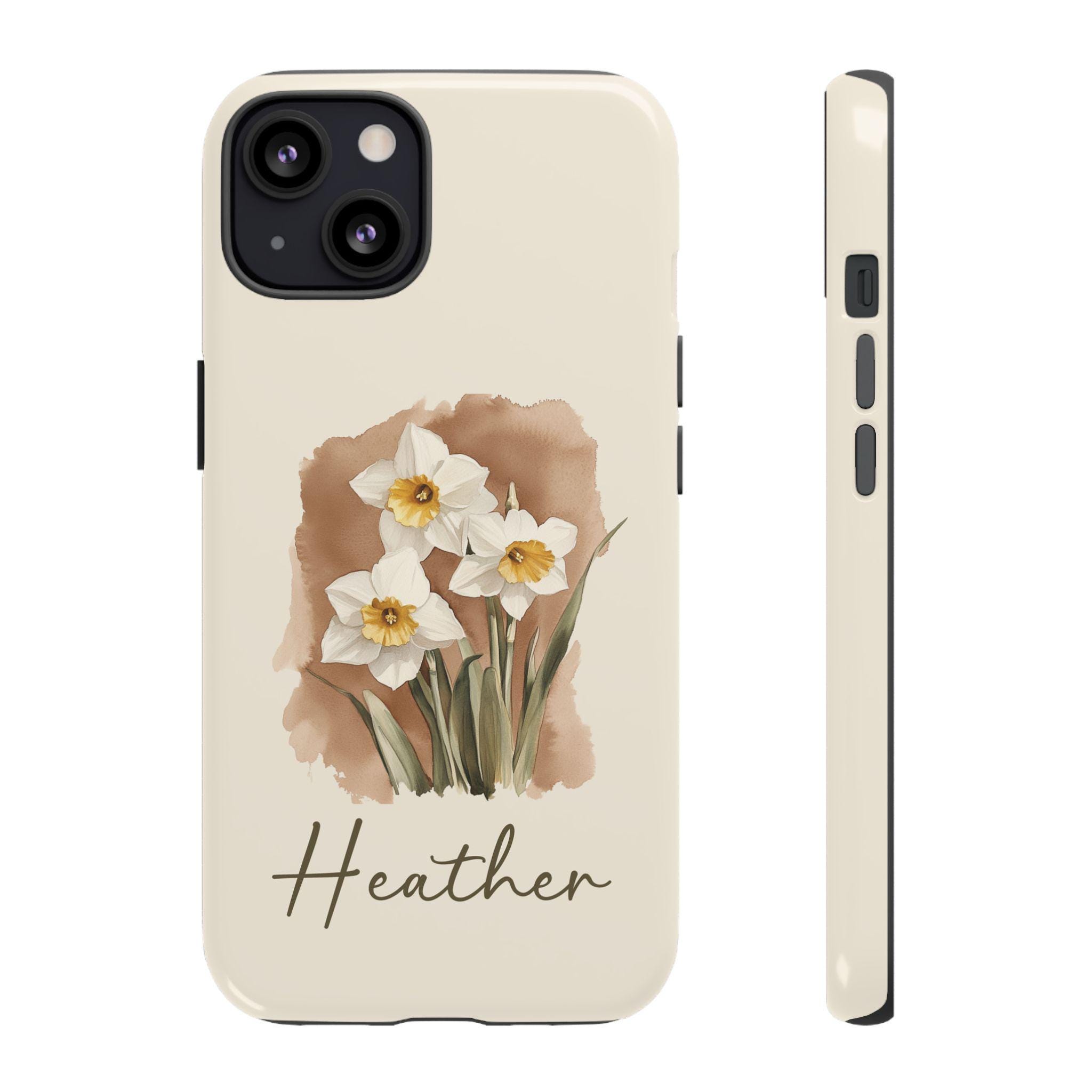 Birth Month Flower December Narcissus Custom Phone Tough Case iPhone 16 ...