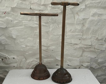 Antique Copper Washing Dollies / Choice of 2