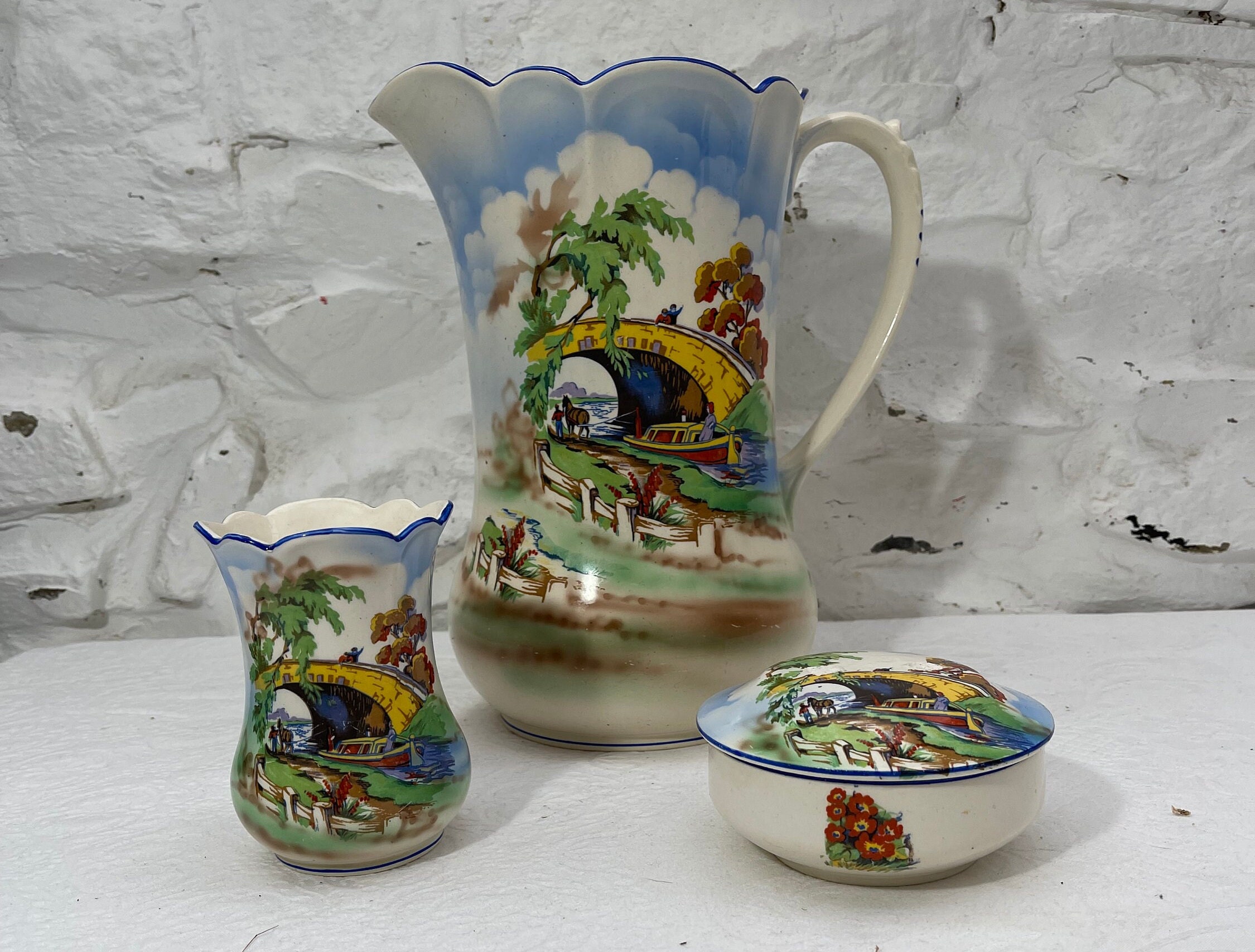 イギリスアンティークFALCON WARE ENGLAND ボウル5個セット