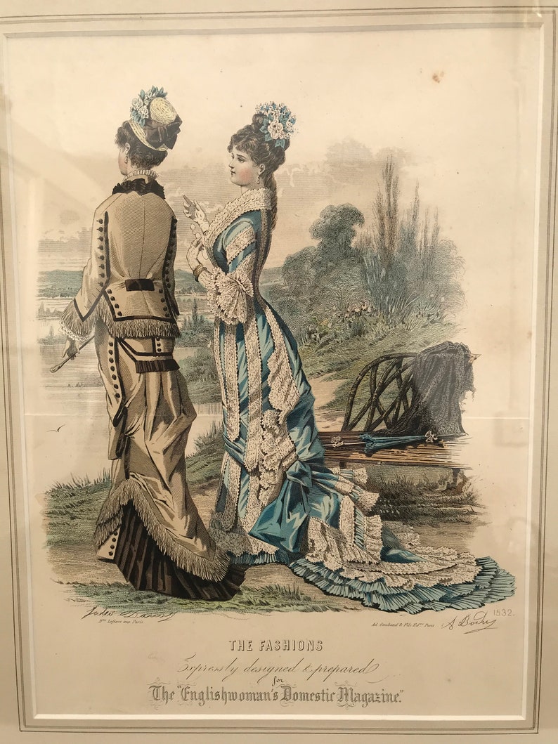 Victorian Hand-Coloured Engravings Six Designs Available The Englishwoman/'s Domestic Magazine Buy all 6 get 1 FREE
