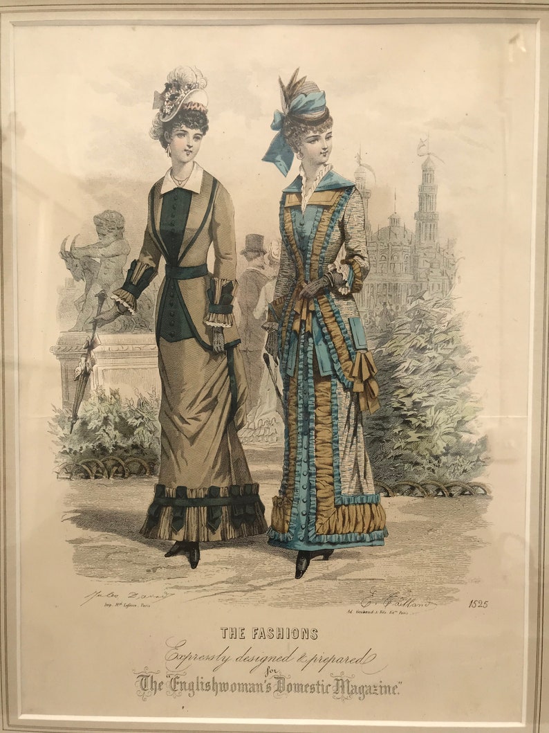 Victorian Hand-Coloured Engravings Six Designs Available The Englishwoman/'s Domestic Magazine Buy all 6 get 1 FREE