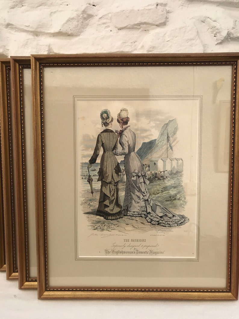 Victorian Hand-Coloured Engravings Six Designs Available The Englishwoman/'s Domestic Magazine Buy all 6 get 1 FREE