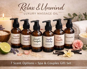Massage Oil 4 oz | Natural Body Oil | Spa Gift