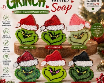 Grinch Christmas Soap | Handmade Holiday Soap | Whoville Gift