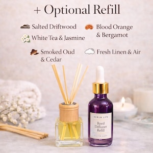 Difusor de varillas personalizado / Decoración moderna con fragancias para el hogar / Paquete de recarga disponible