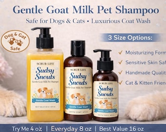 ヤギミルク犬用シャンプー ジェントルペットウォッシュ ナチュラルパピーシャンプー 敏感肌用コートクレンザー