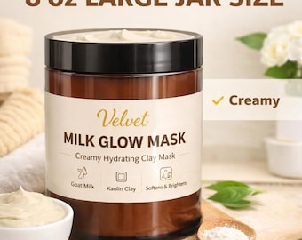 Velvet Milk Glow Mask: Creamy Hydrating Clay with Goat Milk