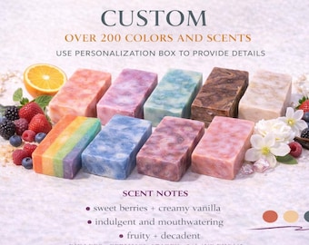 Luxury Artisan Bar Soap Handmade Colorful Scented Bath Soap Collection