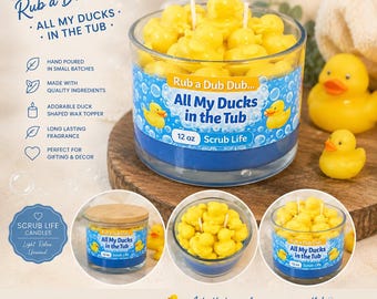 Rubber Duck Candle | Custom Scent Candle | Funny Bathroom Decor Gift