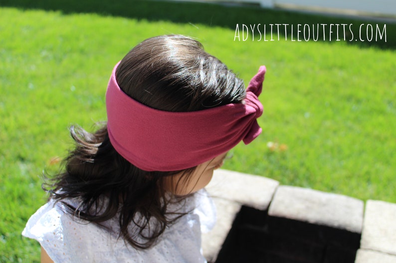 Mauve Pink Matching Headbands Mauve Matching Wraps-Mommy and Me Headband Set Baby Knot Headband Baby Matching Headbands