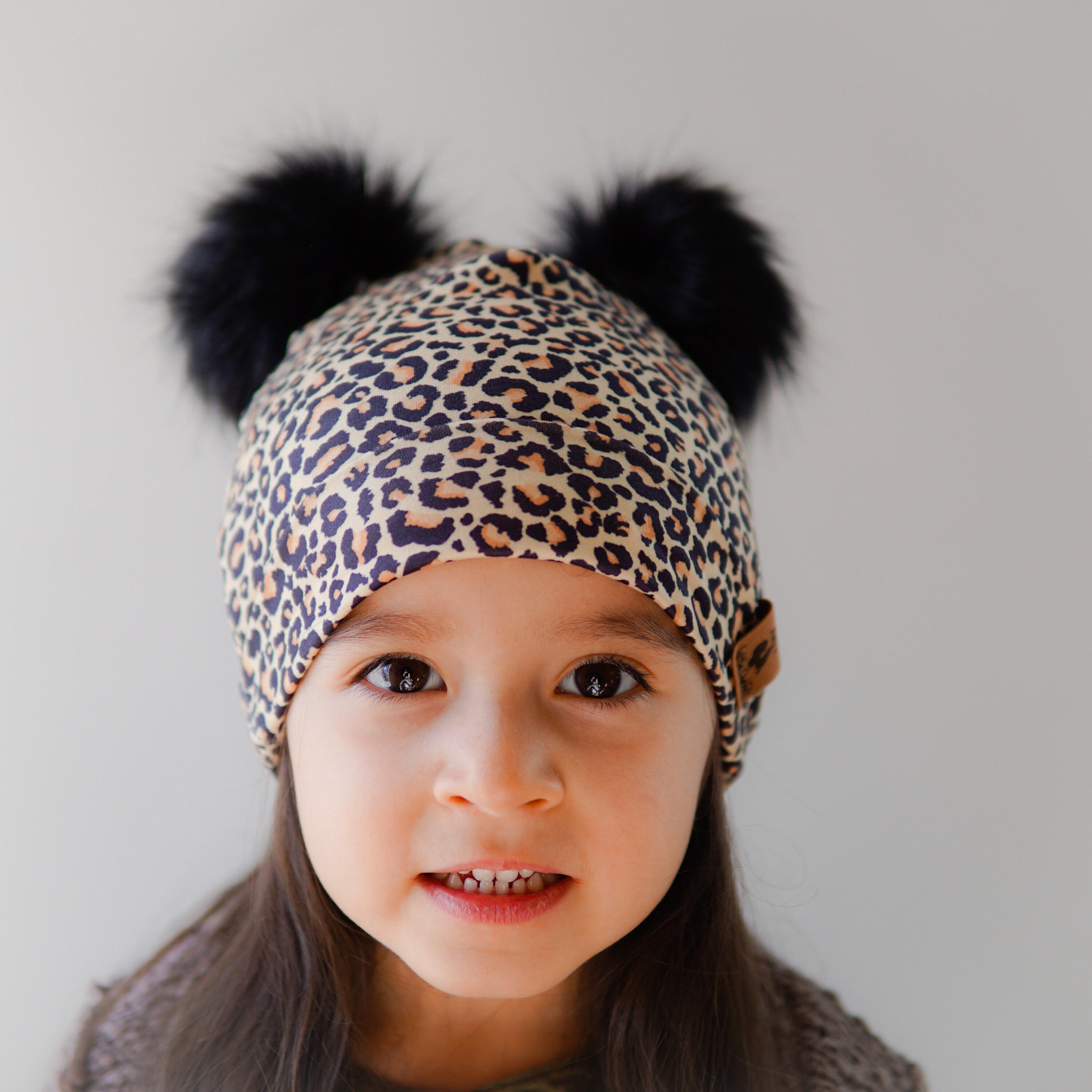 LEOPARD PRINT POM BEANIE – Johanis Modest Clothing