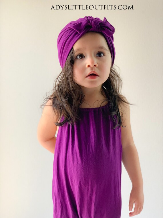 purple romper baby girl
