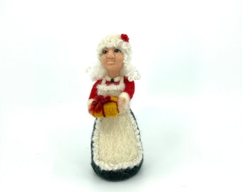 Mrs Claus Needle Felted Figure