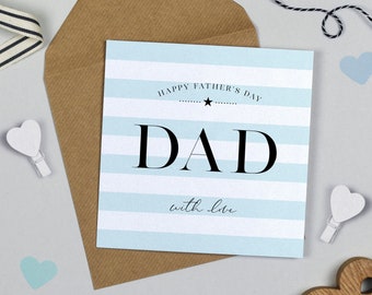 Happy Father's Day Dad Card | Candy Stripe Father's Day Card