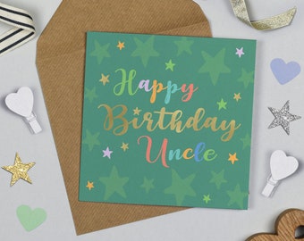 Superstar Birthday Uncle Card