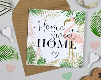 Flamingo Home Sweet Home Card