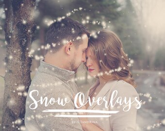 Snow Overlays for Photoshop, Snowflake Overlays, Magical Snow for Photoshop, Winter Overlays for Photographers