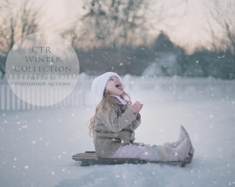 Winter Photoshop Actions, CTR Winter Collection, Winter Inspired Actions, Winter Color for Photos, Crisp and Matte Actions - Set of 10