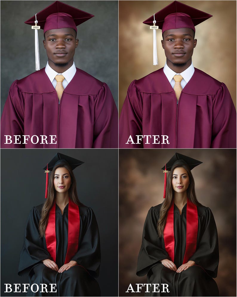 Graduate Digital Backdrops: Classic Senior Session Photo Background for ...