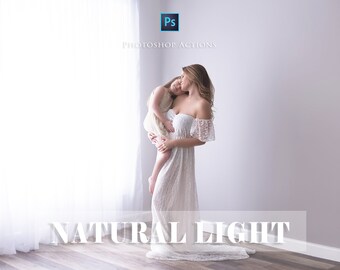 Natural Light Photoshop Actions: Bright & Airy Photo Editing, ENGLISH (Digital Download)