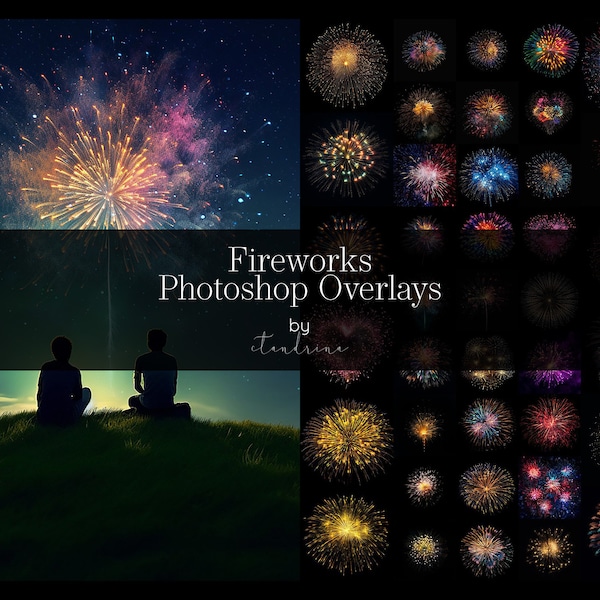Firework Overlays, 4th of July Fireworks Overlays, Independence Day Overlays, Firework Overlays for Photoshop Composite