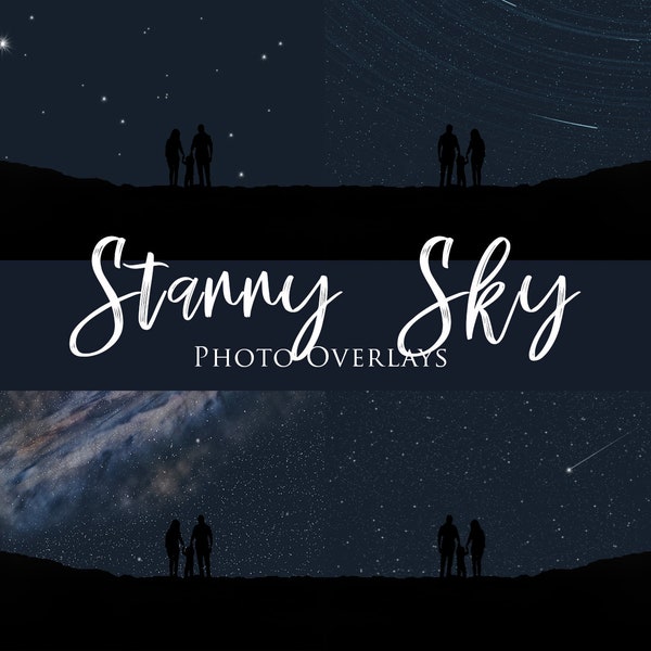 Realistic and Dreamy Star Overlays for Night Sky Images, Milky Way, Galaxy, Meteor Shower, Shooting Star, Star Overlays for Photoshop