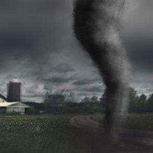 Tornado Digital Backdrop, Country Farm Digital Background, Natural Disaster, Twister Digital Backdrop, Storm on the Farm Digital Background